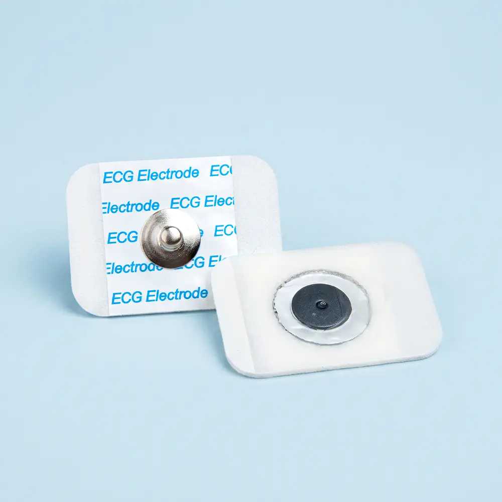Leictreoid ECG Snap Foam Indiúscartha 25*35mm le haghaidh Monatóireacht ECG Aosach
