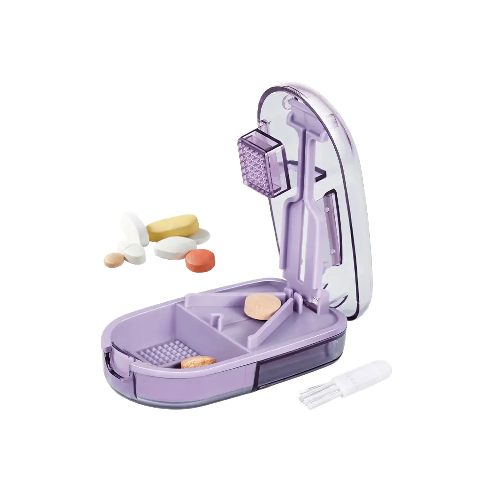 3-in-1 Pill Cutter & Crusher le Stóráil