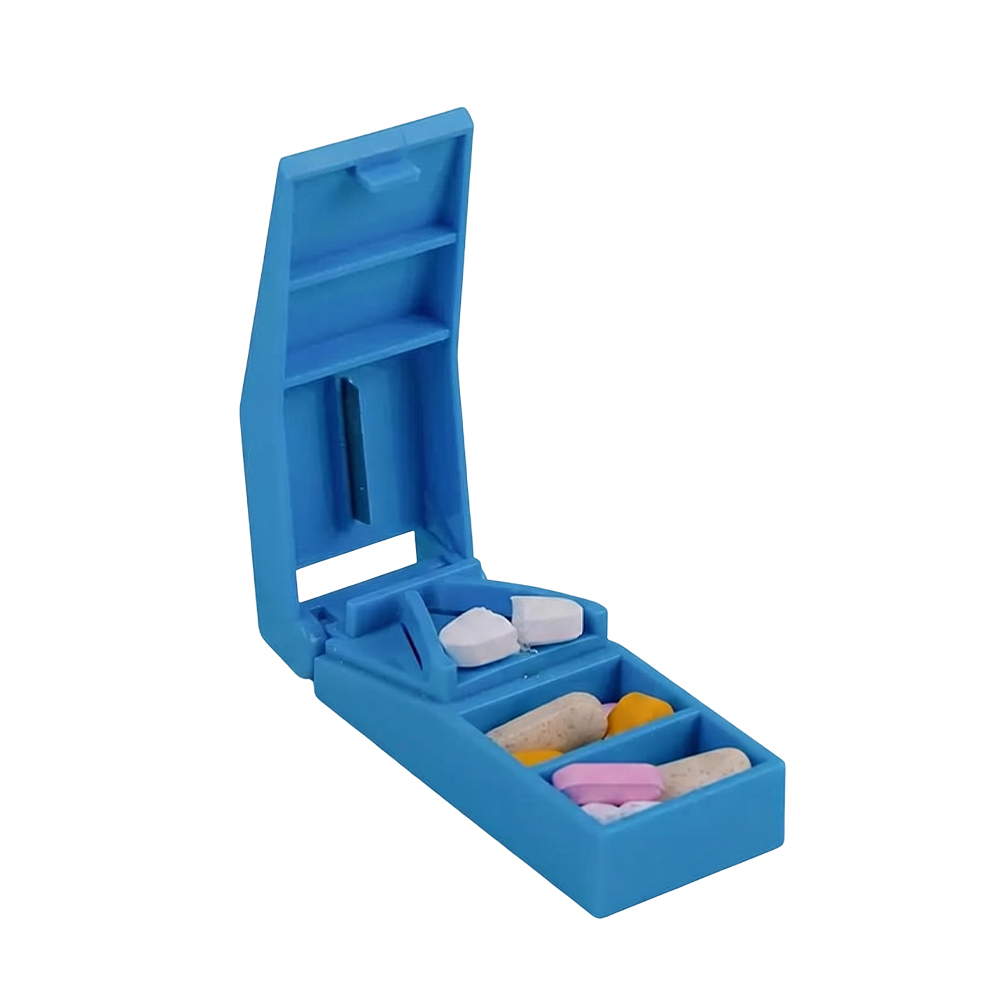 Cutter Pill 2-in-1 Inaistrithe agus Bosca Stórála